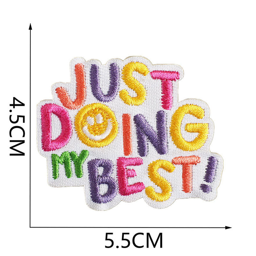 Bordir Patch Kata Kata Tulisan Pesan Inspirational Quote Words Series Iron On Iron Patch Setrika Baju A