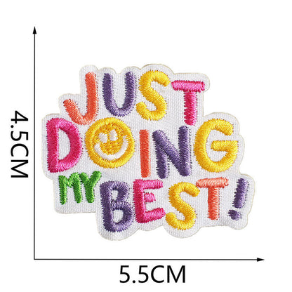 Bordir Patch Kata Kata Tulisan Pesan Inspirational Quote Words Series Iron On Iron Patch Setrika Baju A