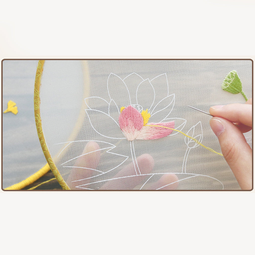 DIY Paket Sulam Tangan Kipas Embroidery Fan Double Side
