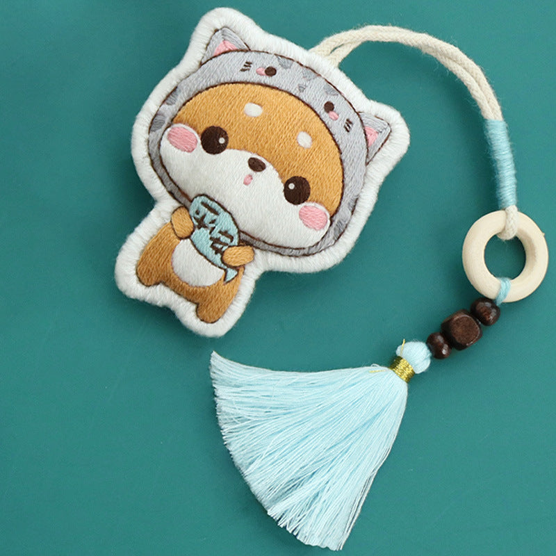 DIY Set Gantungan Sulam Animal Hewan Binatang Lucu Keychain Pendant Embroidery Kit