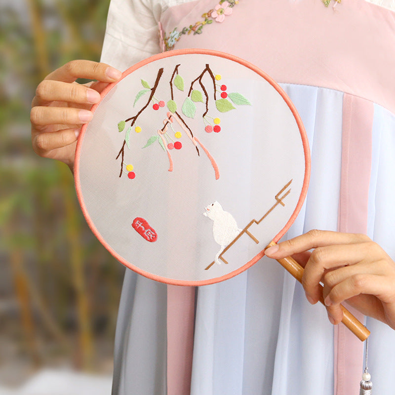 DIY Paket Sulam Tangan Kipas Embroidery Fan Double Side