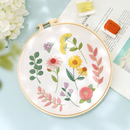 Set Sulam Tangan Pola Pemula Lukisan Hand Embroidery Stater Kit seri F