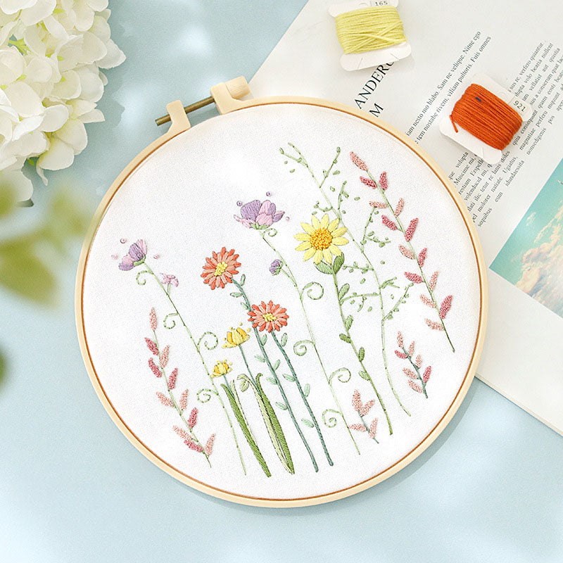 Set Sulam Tangan Pola Pemula Lukisan Hand Embroidery Stater Kit seri F