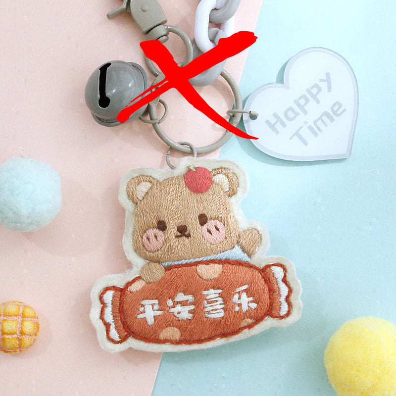 DIY Set Gantungan Kunci Sulam Couple Keychain Pendant Embroidery Kit