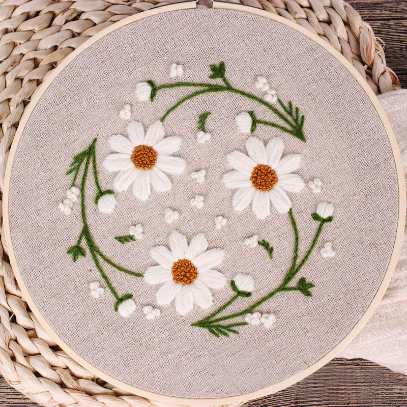 DIY Paket Sulam Tangan Set Menyulam Hand Embroidery Needle Kit Jahit Bordir seri A