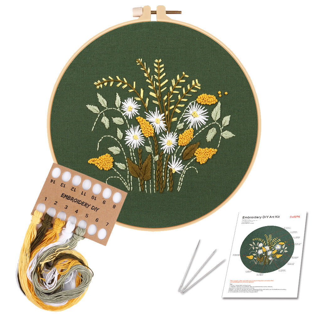 DIY Paket Sulam Tangan Set Menyulam Hand Embroidery Needle Kit Jahit Bordir seri A