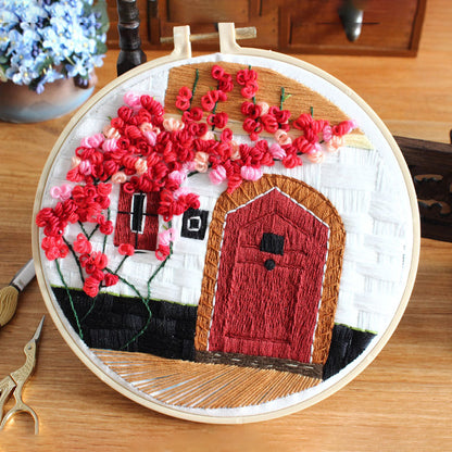 DIY Paket Sulam Tangan Set Menyulam Hand Embroidery Needle Kit Jahit Bordir Scenery