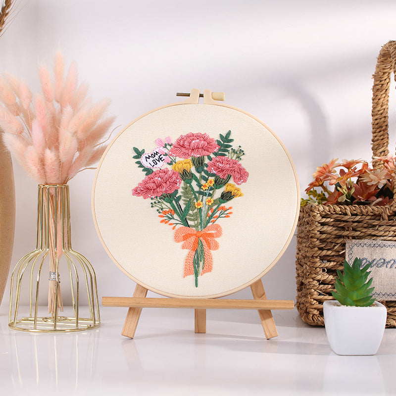 DIY Paket Sulam Tangan Set Menyulam Hand Embroidery Needle Kit Jahit Bordir seri A