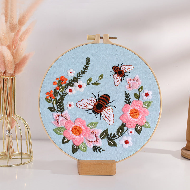 DIY Paket Sulam Tangan Set Menyulam Hand Embroidery Needle Kit Jahit Bordir seri A