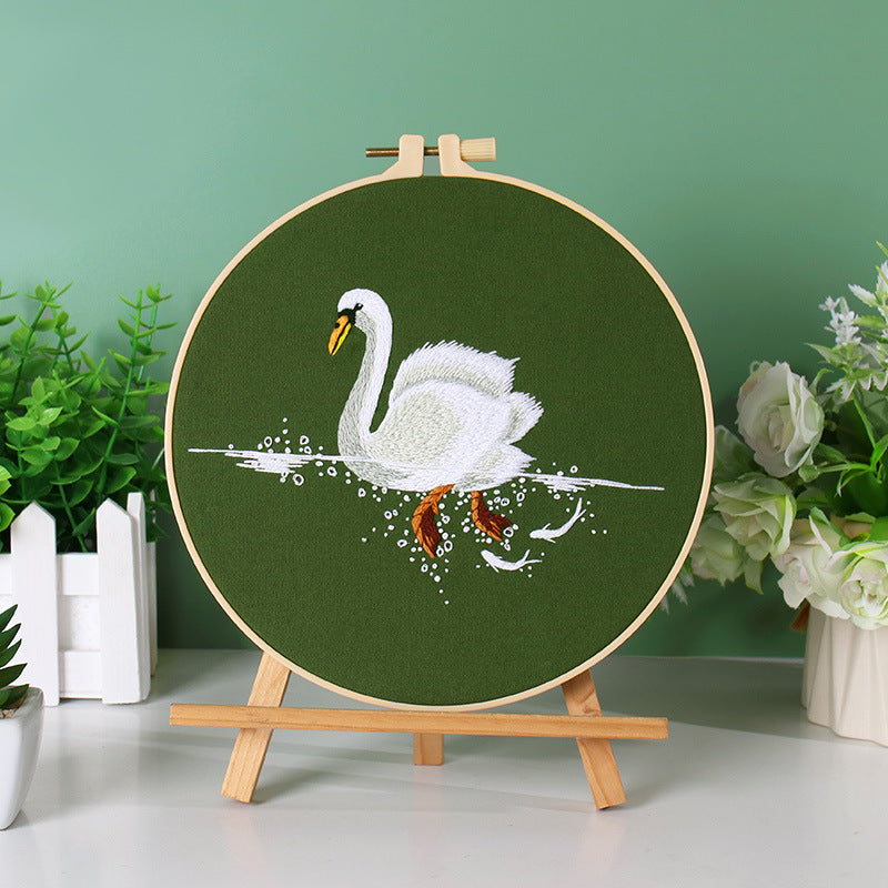 DIY Paket Sulam Tangan Set Menyulam Hand Embroidery Needle Kit Jahit Bordir Hewan Binatang Animal