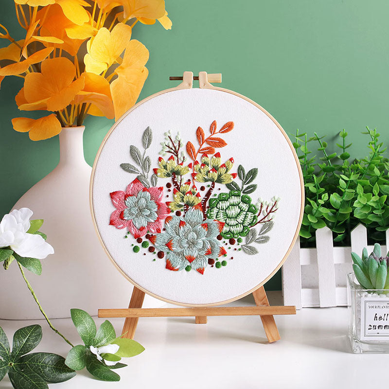 DIY Paket Sulam Tangan Set Menyulam Hand Embroidery Needle Kit Jahit Bordir seri A