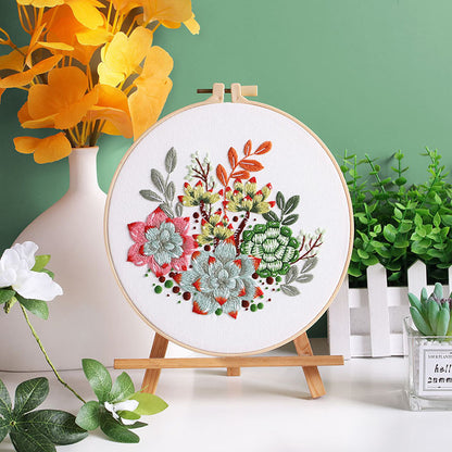 DIY Paket Sulam Tangan Set Menyulam Hand Embroidery Needle Kit Jahit Bordir seri A
