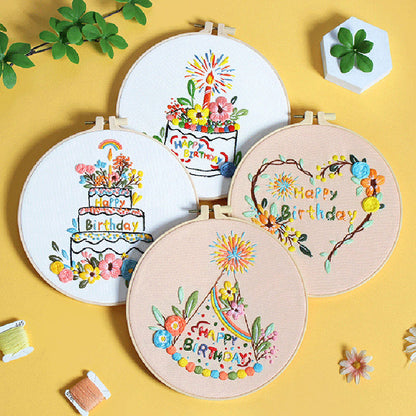 DIY Paket Sulam Tangan Set Menyulam Hand Embroidery Needle Kit Jahit Bordir Halloween Birthday Event