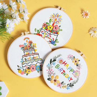 DIY Paket Sulam Tangan Set Menyulam Hand Embroidery Needle Kit Jahit Bordir Halloween Birthday Event