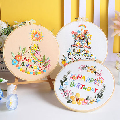 DIY Paket Sulam Tangan Set Menyulam Hand Embroidery Needle Kit Jahit Bordir Halloween Birthday Event