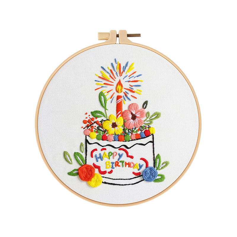 DIY Paket Sulam Tangan Set Menyulam Hand Embroidery Needle Kit Jahit Bordir Halloween Birthday Event