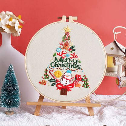 DIY Paket Sulam Tangan Set Menyulam Hand Embroidery Needle Kit Jahit Bordir Natal Christmas