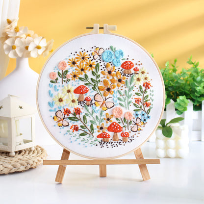 DIY Paket Sulam Tangan Set Menyulam Hand Embroidery Needle Kit Jahit Bordir Flower Bunga 2