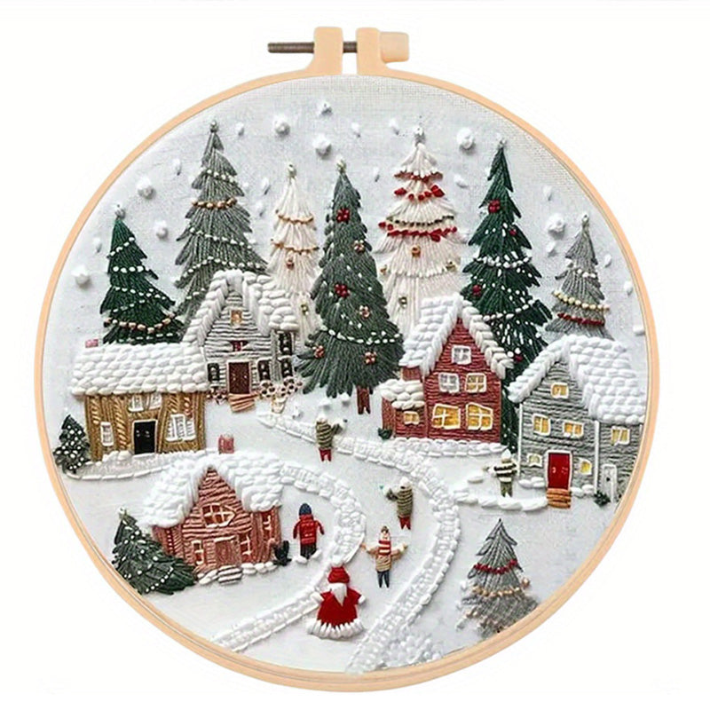 DIY Paket Sulam Tangan Set Menyulam Hand Embroidery Needle Kit Jahit Bordir Christian Religi Natal Christmas