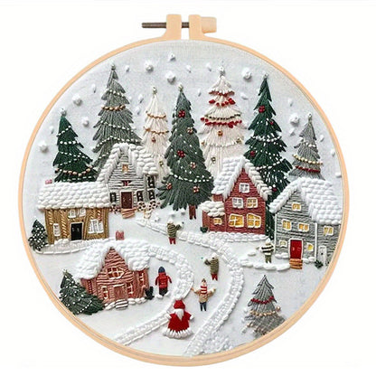 DIY Paket Sulam Tangan Set Menyulam Hand Embroidery Needle Kit Jahit Bordir Christian Religi Natal Christmas