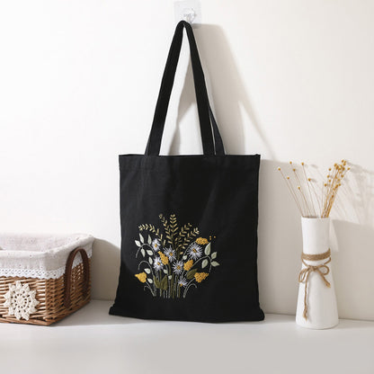 DIY Tas Kain Sulam Hand Embroidery Totebag Set Paket Jahit Bordir Tas Tote