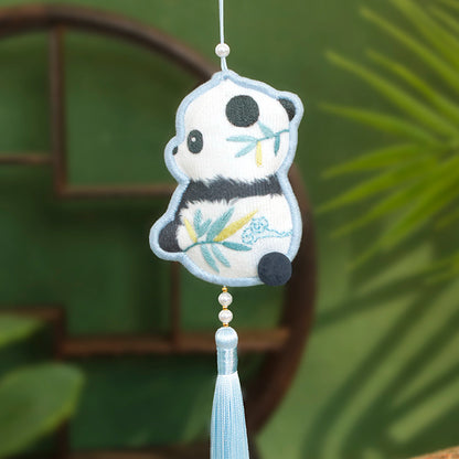 DIY Kit Embroidery Pendant Keychain Kerajinan Tangan Gantungan Kunci Bordir 3