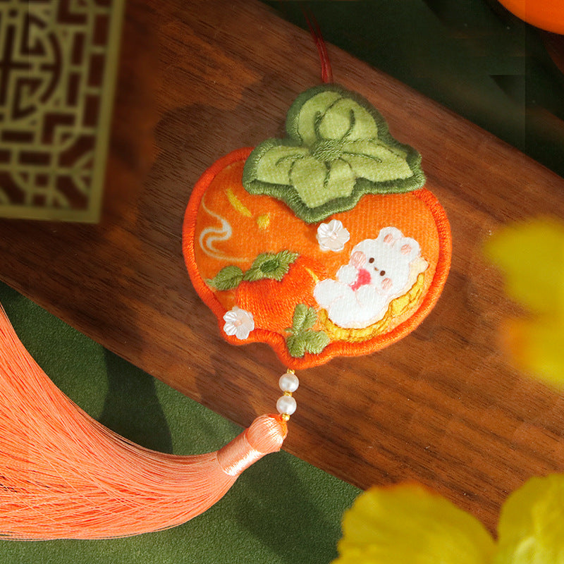 DIY Kit Embroidery Pendant Keychain Kerajinan Tangan Gantungan Kunci Bordir 3