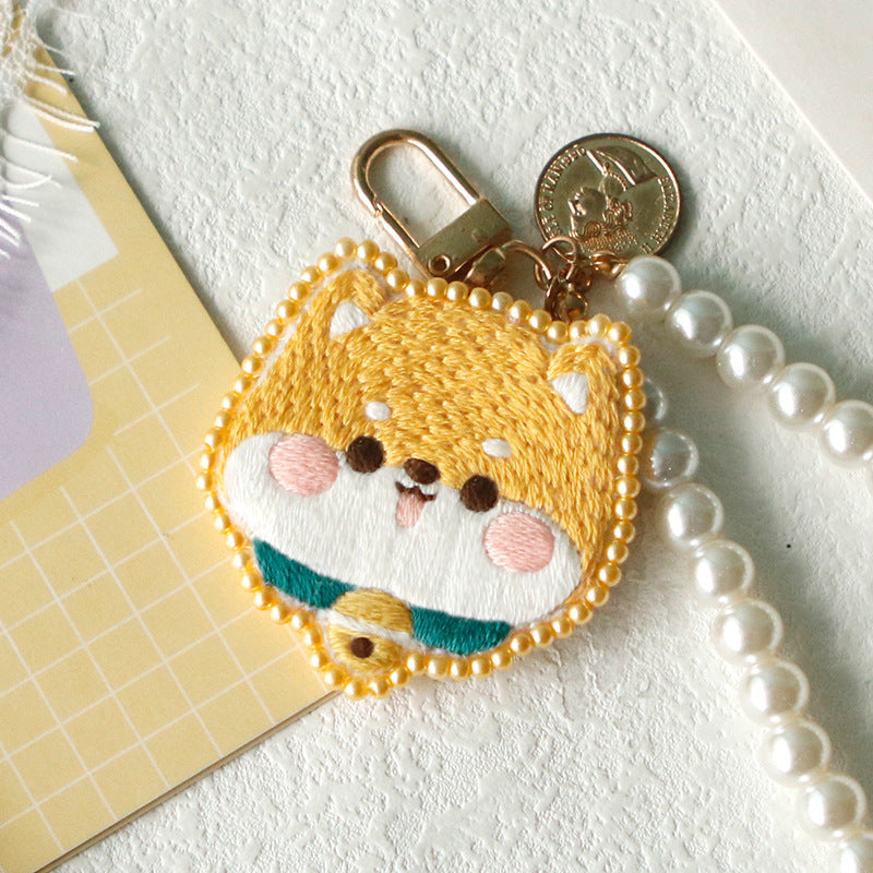 DIY Kit Embroidery Pendant Keychain Kerajinan Tangan Gantungan Kunci Bordir 2
