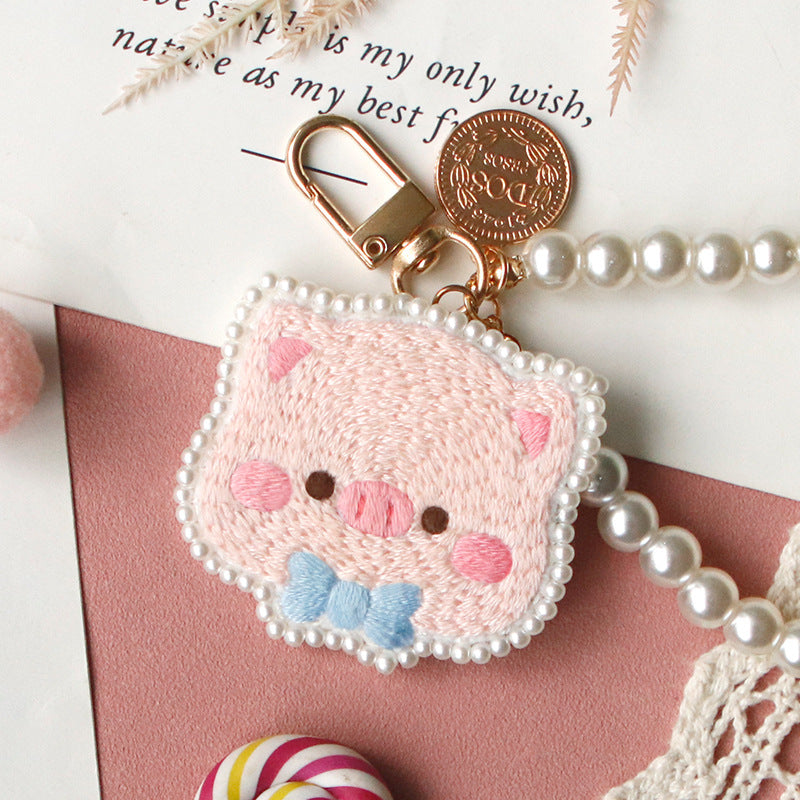 DIY Kit Embroidery Pendant Keychain Kerajinan Tangan Gantungan Kunci Bordir 2