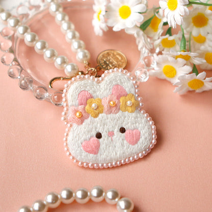 DIY Kit Embroidery Pendant Keychain Kerajinan Tangan Gantungan Kunci Bordir 2