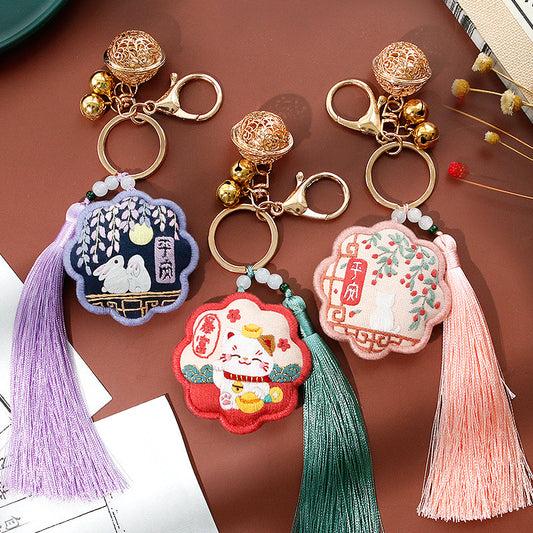 DIY Kit Keychain Handmade Kerajinan Sulam Tangan Gantungan Kunci Mobil Tas B