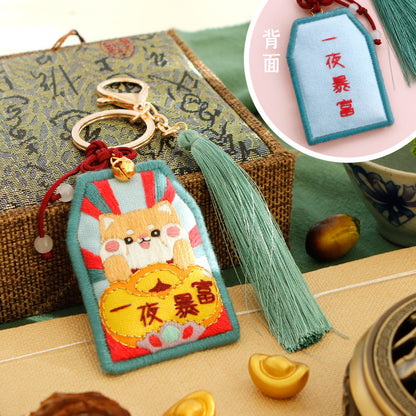 DIY Kit Embroidery Pendant Keychain Kerajinan Tangan Gantungan Kunci Bordir 4
