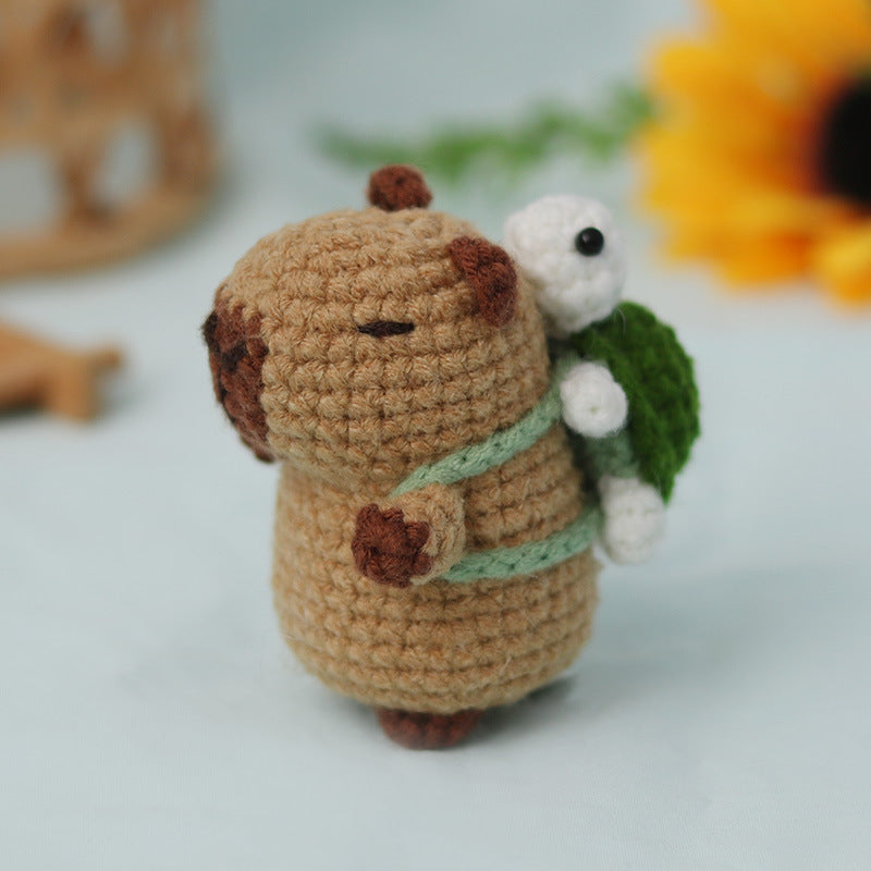 DIY Kit Crochet Amigurumi Rajut Boneka Capybara Kerajinan Tangan