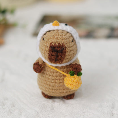 DIY Kit Crochet Amigurumi Rajut Boneka Capybara Kerajinan Tangan
