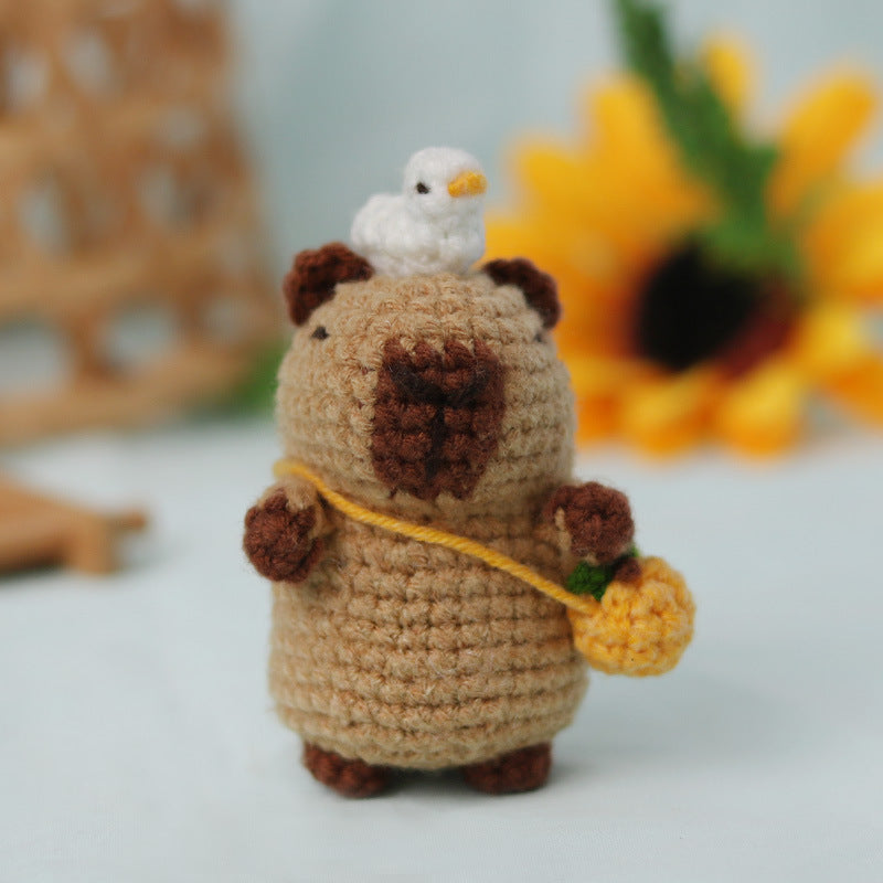 DIY Kit Crochet Amigurumi Rajut Boneka Capybara Kerajinan Tangan