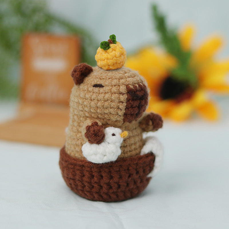 DIY Kit Crochet Amigurumi Rajut Boneka Capybara Kerajinan Tangan