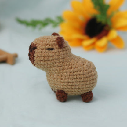 DIY Kit Crochet Amigurumi Rajut Boneka Capybara Kerajinan Tangan