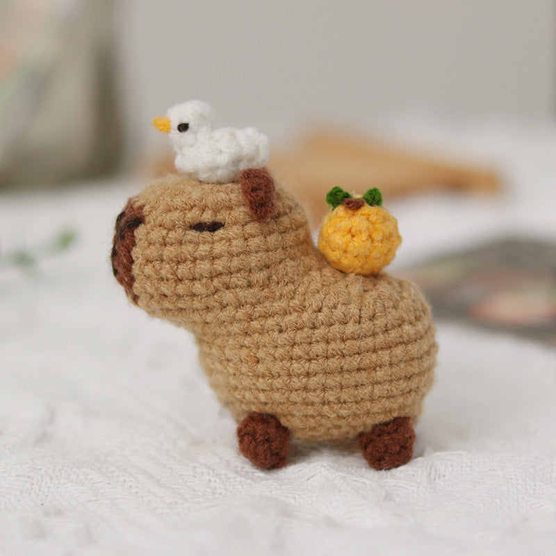 DIY Kit Crochet Amigurumi Rajut Boneka Capybara Kerajinan Tangan