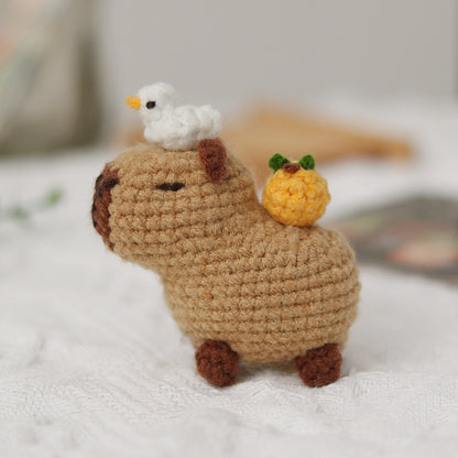 DIY Kit Crochet Amigurumi Rajut Boneka Capybara Kerajinan Tangan