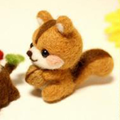 DIY Kit Animal Felt Wool Needle Poke Kerajinan Boneka Animal Hewan Lucu