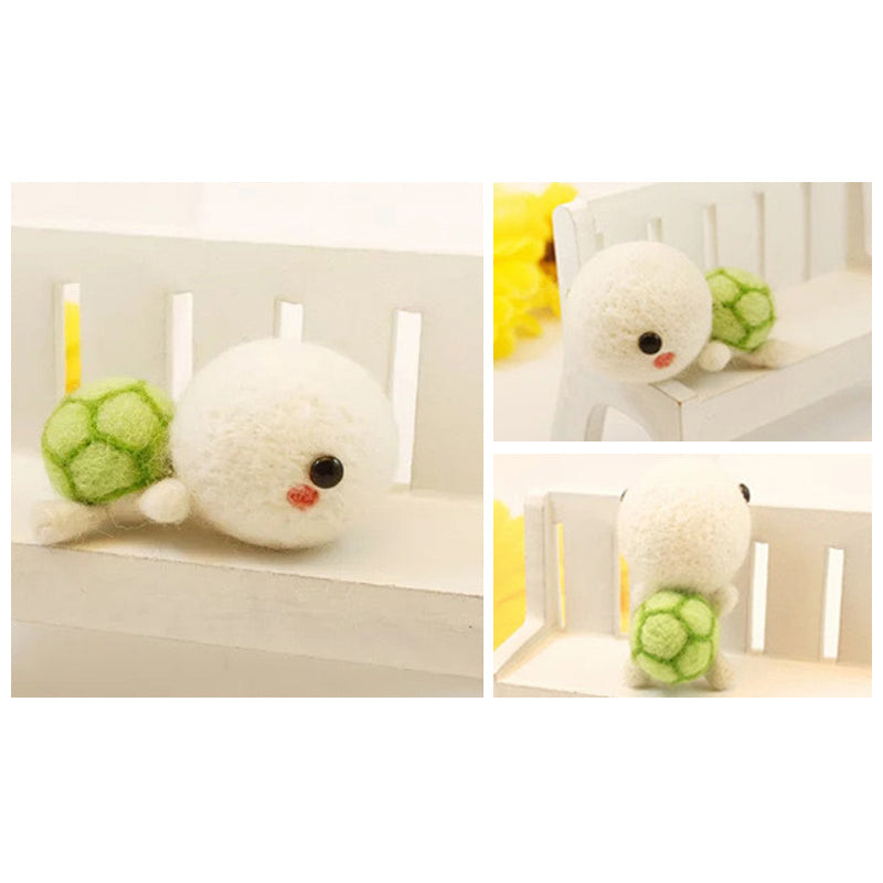 DIY Kit Animal Felt Wool Needle Poke Kerajinan Boneka Animal Hewan Lucu