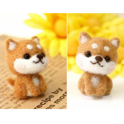 DIY Kit Animal Felt Wool Needle Poke Kerajinan Boneka Animal Hewan Lucu