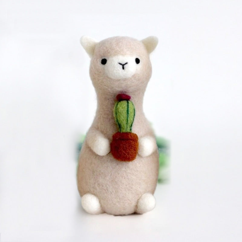 DIY Kit Animal Felt Wool Needle Poke Kerajinan Boneka Hamster Binatang Lucu