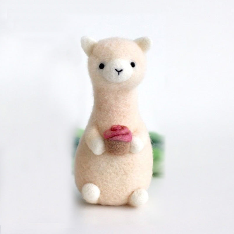 DIY Kit Animal Felt Wool Needle Poke Kerajinan Boneka Hamster Binatang Lucu