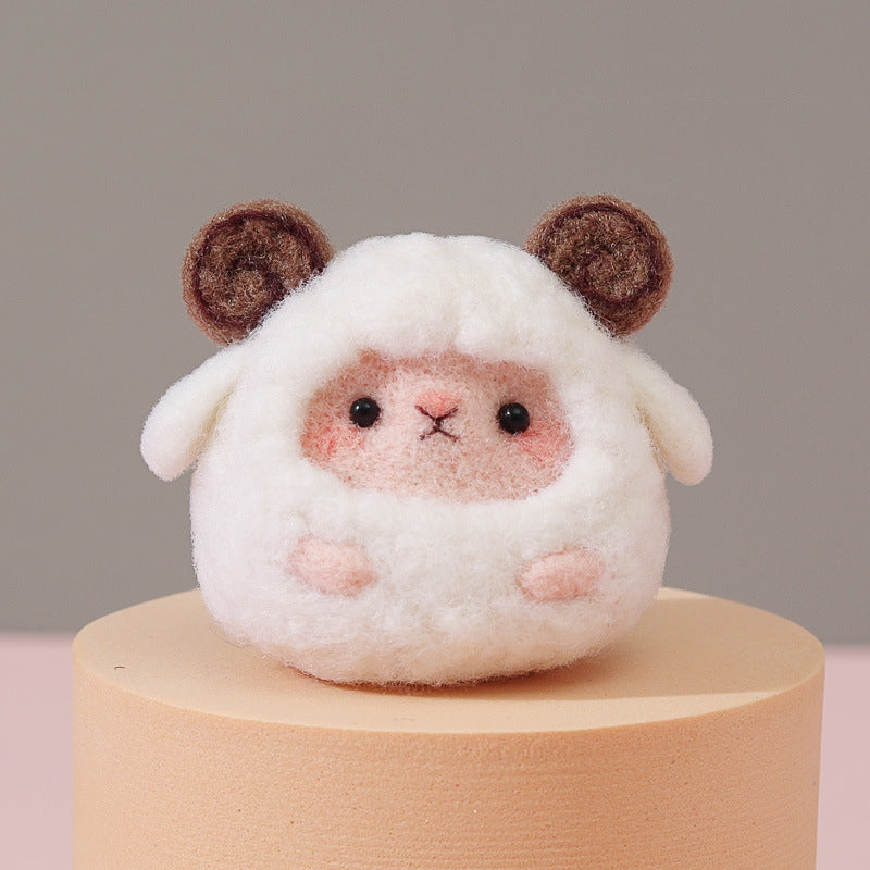 DIY Kit Animal Felt Wool Needle Poke Kerajinan Boneka Hamster Binatang Lucu