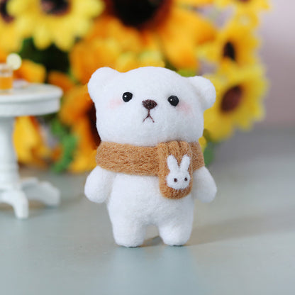 DIY Kit Animal Felt Wool Needle Poke Kerajinan Boneka Animal Hewan Lucu