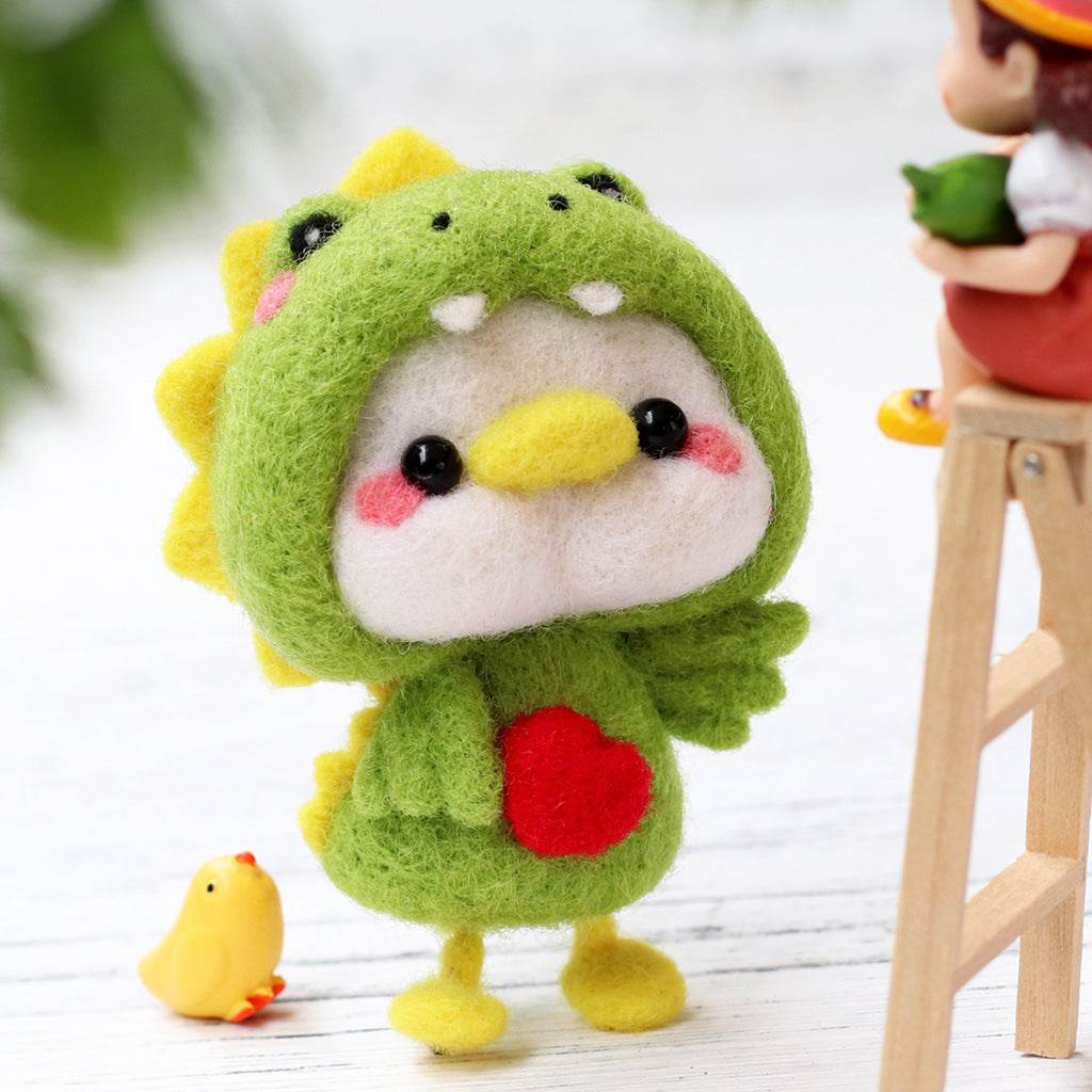 DIY Kit Animal Felt Wool Needle Poke Kerajinan Boneka Hamster Binatang Lucu