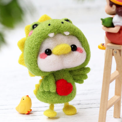 DIY Kit Animal Felt Wool Needle Poke Kerajinan Boneka Hamster Binatang Lucu
