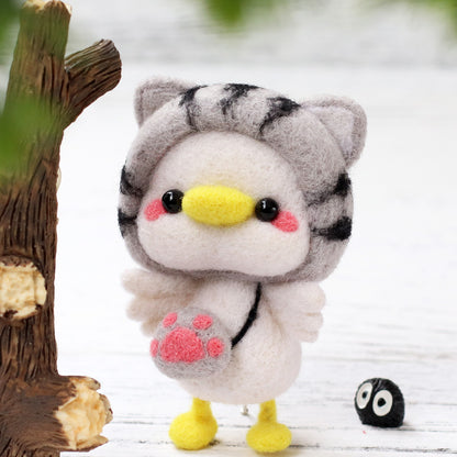 DIY Kit Animal Felt Wool Needle Poke Kerajinan Boneka Hamster Binatang Lucu
