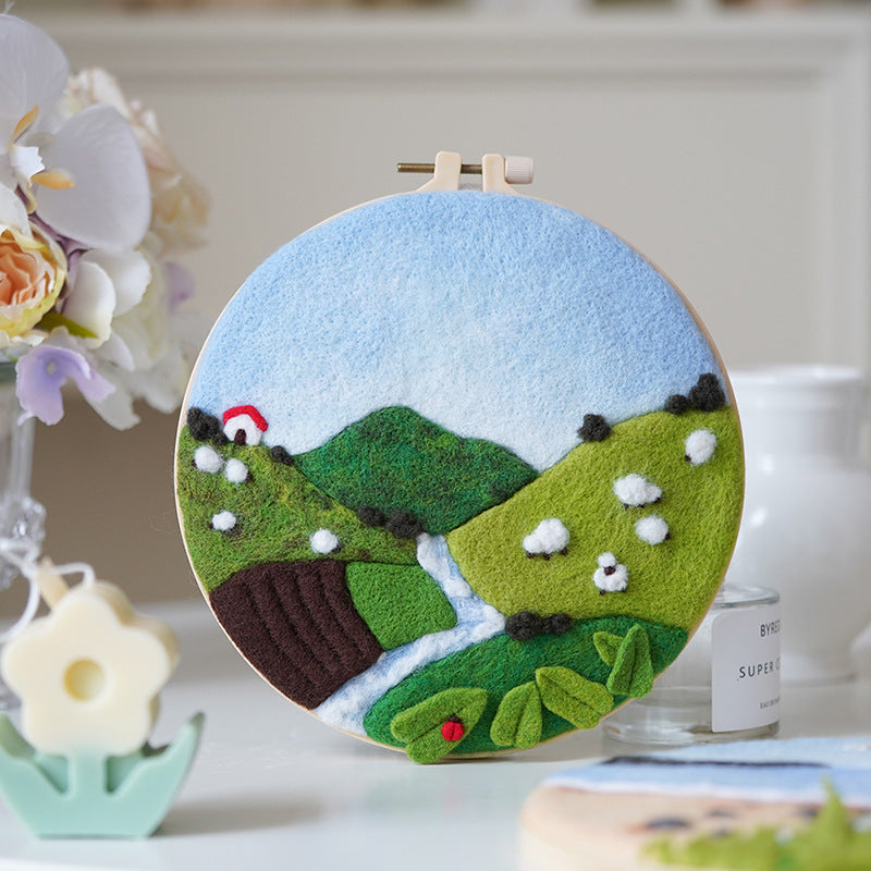 DIY Wool Felt Craft Needle Wool Felting Seri Landscape Kerajinan Tangan